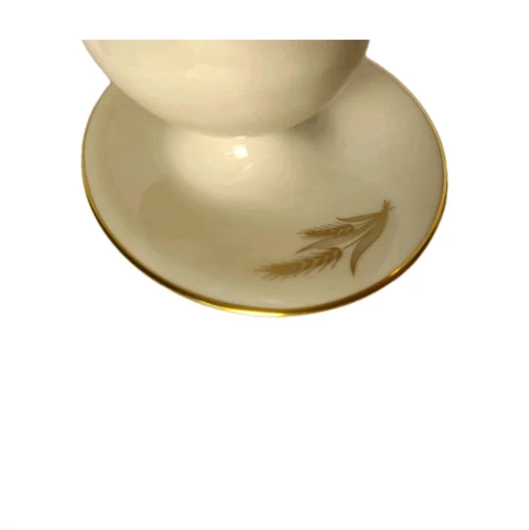 Lenox Harvest Wheat - 24k Gold Edged - Gravy Boat w/ Attached Underplate - EX!